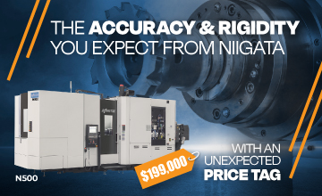 Niigata’s HPN800 High Performance Hybrid Style Horizontal Machining Center